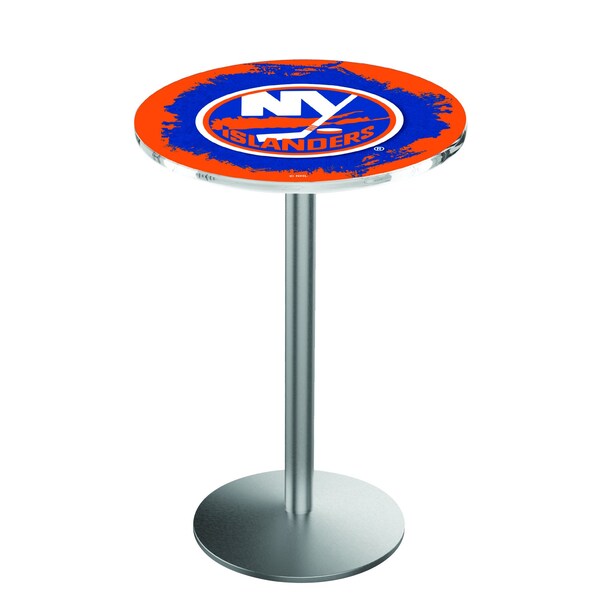 42" Stainless Steel New York Islanders Pub Table